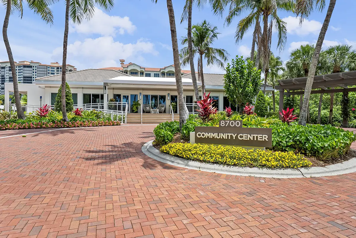 Entrance to the Bay Colony Community Center at 8700 Bay Colony Drive, Naples, Florida