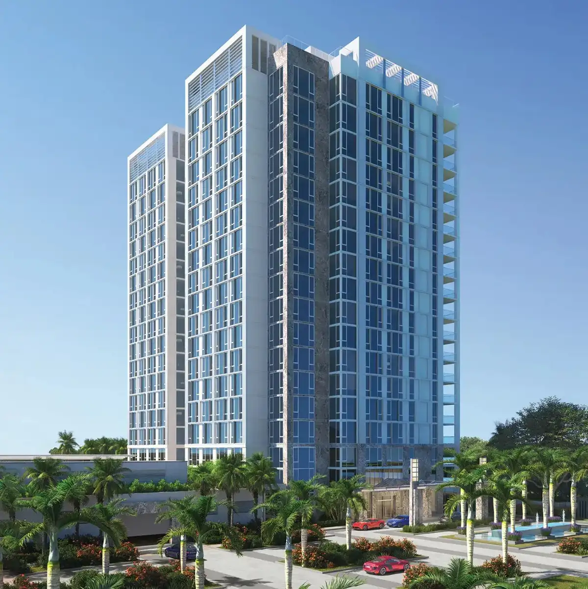 Epique at Pelican Bay &mdash; exterior rendering, final new luxury high-rise in Pelican Bay Naples Florida