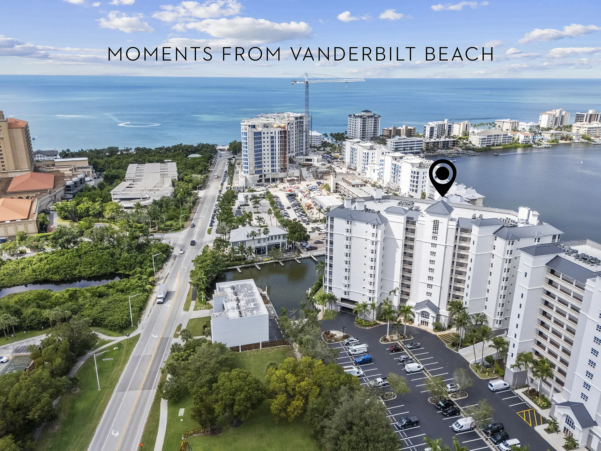 Aerial of Regatta with Vanderbilt Beach and the Gulf of Mexico beyond — Naples, Florida